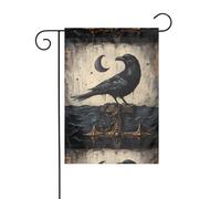 WZYWHJ Drapeau de jardin décoratif motif ancre corbeau 30,5 x 45,7 cm pour un environnement extérieur tendance
