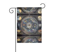 WZYWHJ Drapeau de jardin décoratif motif boussole de tarot 30,5 x 45,7 cm pour un environnement extérieur tendance
