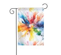 WZYWHJ Drapeau de jardin décoratif motif explosion aquarelle 30,5 x 45,7 cm pour un environnement extérieur tendance