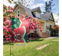 WZYWHJ Drapeau de jardin décoratif motif pastèque cool 30,5 x 45,7 cm pour un environnement extérieur tendance