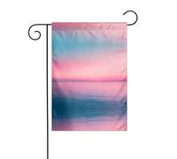 Wzywhj Drapeau de jardin d'été avec impression de surface de mer colorée double face pour décoration de cour 30,5 x 45,7 cm