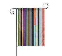 Wzywhj Drapeau de jardin d'été avec lignes verticales irrégulières - Décoration double face - 30,5 x 45,7 cm