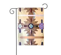Wzywhj Drapeau de jardin d'été avec motif graphique des peuples autochtones, décoration double face, 30,5 x 45,7 cm