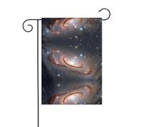 Wzywhj Drapeau de jardin d'été double face Motif constellation amas d'étoiles et galaxies 30,5 x 45,7 cm