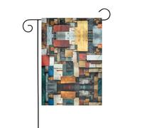 Wzywhj Drapeau de jardin d'été double face Motif fragments de mémoire 30,5 x 45,7 cm
