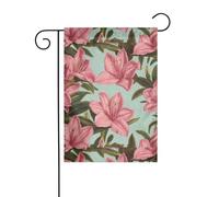 Wzywhj Drapeau de jardin d'été imprimé azalée double face 30,5 x 45,7 cm