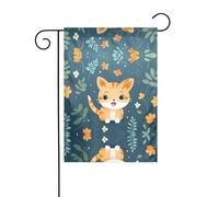 Wzywhj Drapeau de jardin d'été imprimé chat mignon double face décoration cour 30,5 x 45,7 cm
