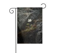 Wzywhj Drapeau de jardin d'été motif floral inconnu double face décoration cour 30,5 x 45,7 cm