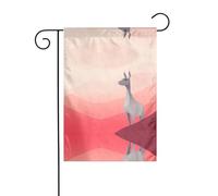 WZYWHJ Drapeau de jardin imprimé animaux qui regardent loin 30,5 x 45,7 cm pour un environnement extérieur tendance