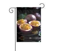 WZYWHJ Drapeau de jardin imprimé fruits de la passion Sweet and Sour 30,5 x 45,7 cm pour un environnement extérieur tendance