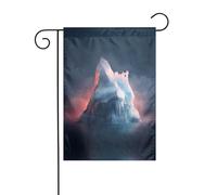 WZYWHJ Drapeau de jardin imprimé iceberg fondant 30,5 x 45,7 cm pour un environnement extérieur tendance