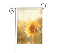 WZYWHJ Drapeau de jardin imprimé tournesols dans le soleil du soir 30,5 x 45,7 cm pour un environnement extérieur tendance