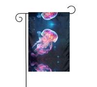 WZYWHJ Drapeau de jardin méduses colorées 30,5 x 45,7 cm - Épais, robuste et décoratif pour extérieur, jardin, pelouse, balcon