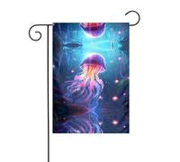 WZYWHJ Drapeau de jardin méduses colorées 30,5 x 45,7 cm - Épais, robuste et décoratif pour extérieur, jardin, pelouse, balcon