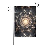 WZYWHJ Drapeau de jardin Quantum Mandala 30,5 x 45,7 cm pour un environnement extérieur tendance