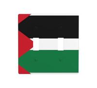 WZYWHJ Drapeau de l'État de Palestine Panneau thermoplastique imprimé pour interrupteur Plaque murale décorative qui n'est pas facilement endommagée