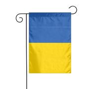 Wzywhj Drapeau de l'Ukraine motif drapeau de jardin d'été double face décoration cour 30,5 x 45,7 cm