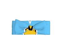 WZYWHJ Drapeau de Sainte Lucie imprimés bandeaux bébé nœud et accessoires de cheveux élastiques doux pour les nouveau-nés et les filles