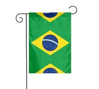 Wzywhj Drapeau du Brésil - Drapeau de jardin d'été - Décoration double face - Pour cour intérieure - 30,5 x 45,7 cm