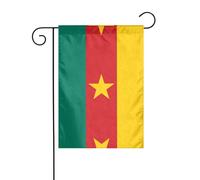 Wzywhj Drapeau du Cameroun imprimé drapeau de jardin d'été double face décoration cour 30,5 x 45,7 cm