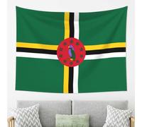 WZYWHJ Drapeau du Commonwealth de la Dominique - Décoration murale pour chambre à coucher et salon - 203,2 x 152,4 cm