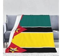 WZYWHJ Drapeau du Mozambique Impression Épais 320g Flanelle Couverture Canapé Chambre Lit Chaise Doux et Confortable Couverture Femme 167,6 x 228,6 cm