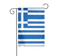 Wzywhj Drapeau grec imprimé drapeau de jardin d'été double face décoration cour 30,5 x 45,7 cm