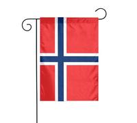 Wzywhj Drapeau norvégien - Drapeau de jardin d'été - Décoration double face - Pour cour intérieure - 30,5 x 45,7 cm