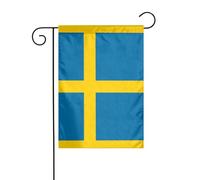 Wzywhj Drapeau suédois pour jardin d'été double face Décoration cour 30,5 x 45,7 cm