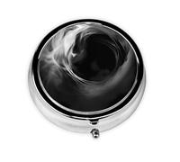 WZYWHJ Dream Vortex Abstraction Prints Boîte à médicaments circulaire de voyage portable avec compartiments Mini distributeur de pilules