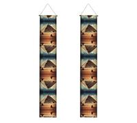 WZYWHJ Dreaming of the Pyramids of Khufu Prints Decor Wall Hanging Banner Door Sign for Outdoor Indoor Yard Party 30,5 x 180,3 cm