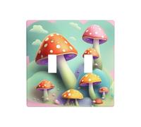 WZYWHJ Dreamy Little Champignon Panneau thermoplastique pour interrupteur mural décoratif qui n'est pas facilement endommagé