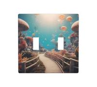 WZYWHJ Dreamy Ocean Park Panneau en thermoplastique pour interrupteur mural décoratif qui n'est pas facilement endommagé