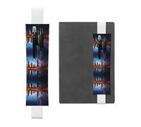 WZYWHJ Dubai Sidewinder Porte-stylo en cuir avec clip élastique pour cahiers et journaux avec sangle réglable, peut contenir 2 à 3 stylos Blanc