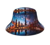 WZYWHJ Dubai Sidewinder Tower Chapeau réversible pour homme et femme Protection pour voyage et activités de plein air Noir, Noir , Taille unique