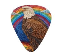 Wzywhj Eagle On The Rainbow Lot de 12 médiators pour guitare acoustique et électrique Prise en main facile