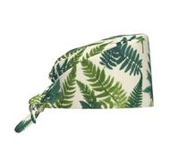 WZYWHJ Encyclopedia of Ferns Printing Cleaning Work Hat Sweatband Suitable for Men and Women Adjustable Elastic Strap Black