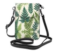 WZYWHJ Encyclopedia of Ferns Printing Sac à bandoulière en cuir pour femme avec bandoulière réglable