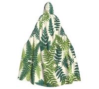WZYWHJ Encyclopedia of Ferns Prints aldult Quality Cosplay Poncho Cape à capuche pour homme et femme Halloween