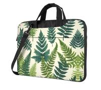 WZYWHJ Encyclopedia of Ferns Prints Ultra-mince Portable Single Shoulder Laptop Bag Computer Accessories Soft Shockproof for Laptops, Noir , 15.6 inch