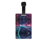 WZYWHJ Étiquettes de bagage à motif fluorescent, étiquettes de protection de la vie privée pour hommes et femmes