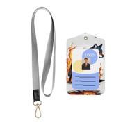 Wzywhj Étui de protection en cuir avec cordon de suspension amovible Motif loup recouvert de feu