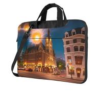 WZYWHJ Fiery Red Street Prints Sac à bandoulière ultra-mince pour ordinateur portable Accessoires informatiques doux antichoc pour ordinateurs portables, Noir , 14 inch