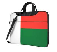 WZYWHJ Flag of Madagascar Prints Sacoche pour ordinateur portable 14" avec intérieur doux, plusieurs poches, idéal pour les hommes, les voyages et les affaires, noir