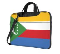 WZYWHJ Flag of the Comoros Prints Sacoche pour ordinateur portable 14" avec intérieur doux, plusieurs poches, idéal pour les hommes, les voyages et les affaires, noir