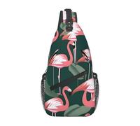 WZYWHJ Flamingo Sac à bandoulière décontracté pour homme avec grande capacité de stockage et bandoulière réglable