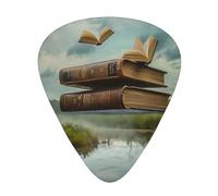 Wzywhj Floating Books On The Lake Lot de 12 médiators à prise en main facile pour votre basse, ukulélé, guitare acoustique et électrique