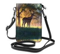 WZYWHJ Forest Deer Sac à bandoulière en cuir pour femme avec bandoulière réglable