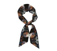 WZYWHJ Foulard long en soie pour femme Motif réveillon de Noël