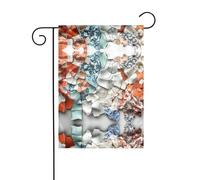 WZYWHJ Fragments de pixels en céramique - Drapeau de jardin décoratif - 30,5 x 45,7 cm - Pour un environnement extérieur tendance